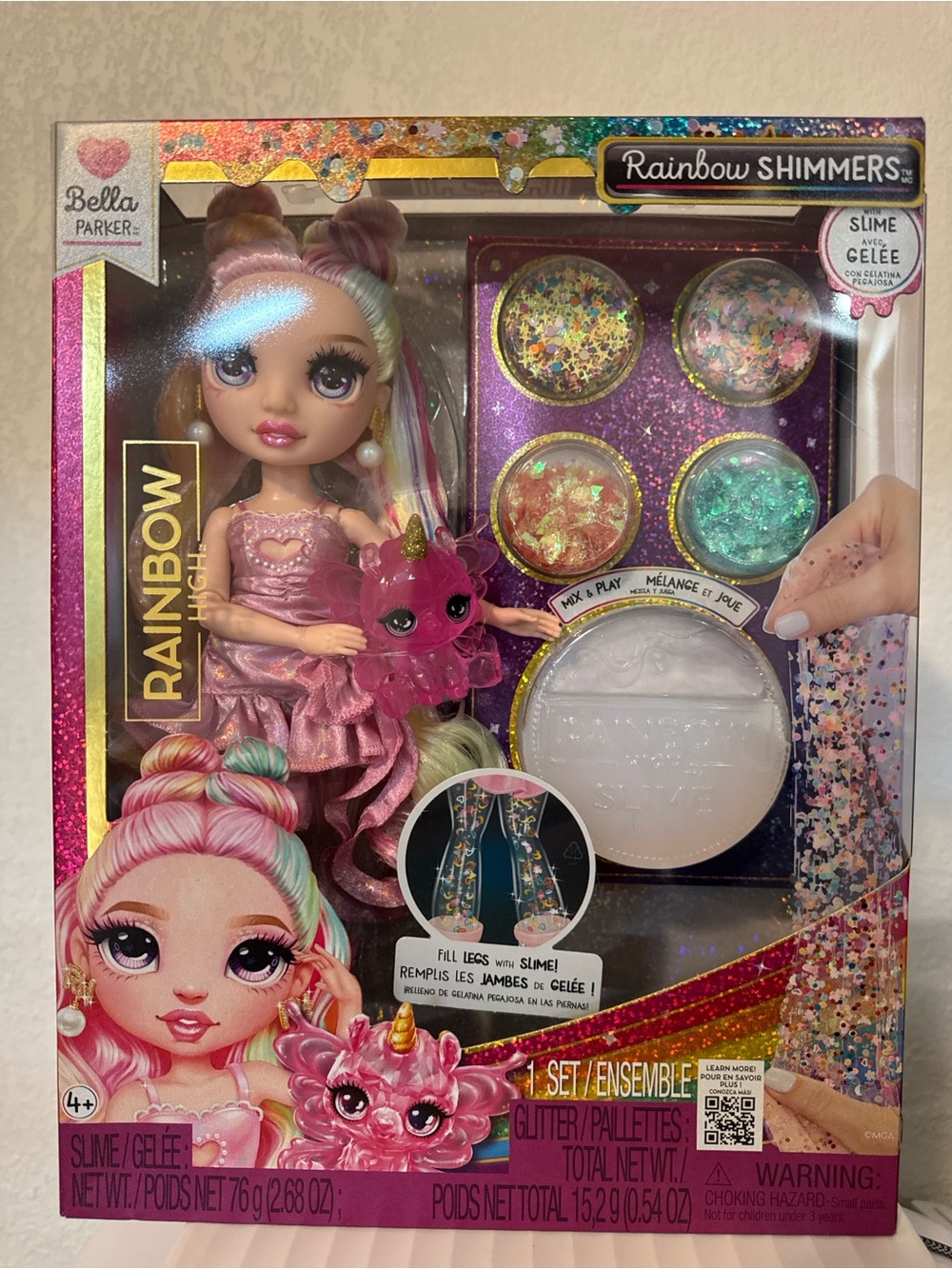 Rainbow Shimmers Doll with Slime Kit